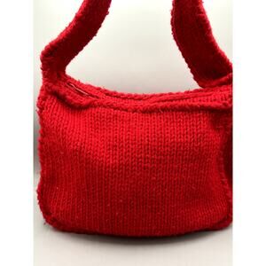 GAP Vintage Y2K 2000 Red Knit Wool Sweater Purse Crossbody Bag